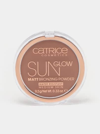 Пудра компактная Sun Glow Matt Bronzing Powder с эффектом загара матирующая, 030 Medium Bronze 1