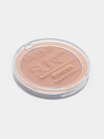 Пудра компактная Sun Glow Matt Bronzing Powder с эффектом загара матирующая, 030 Medium Bronze 2