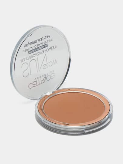 Пудра компактная Sun Glow Matt Bronzing Powder с эффектом загара матирующая, 035 Universal Bronze 2