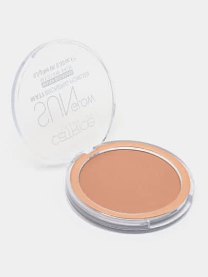 Пудра компактная Sun Glow Matt Bronzing Powder с эффектом загара матирующая, 030 Medium Bronze 3