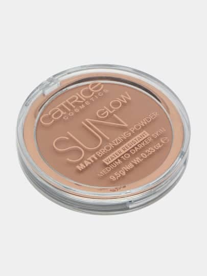 Пудра компактная Sun Glow Matt Bronzing Powder с эффектом загара матирующая, 035 Universal Bronze 1