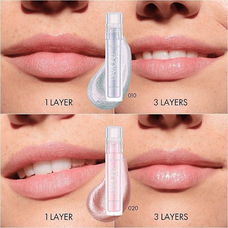 Блеск для губ мерцающий Diamond Glaze Lip Gloss, 020 Poppin' Glitters, 3 мл 2