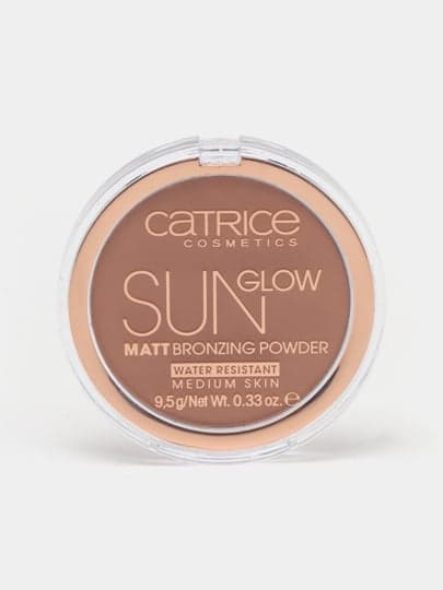 Пудра компактная Sun Glow Matt Bronzing Powder с эффектом загара матирующая, 030 Medium Bronze