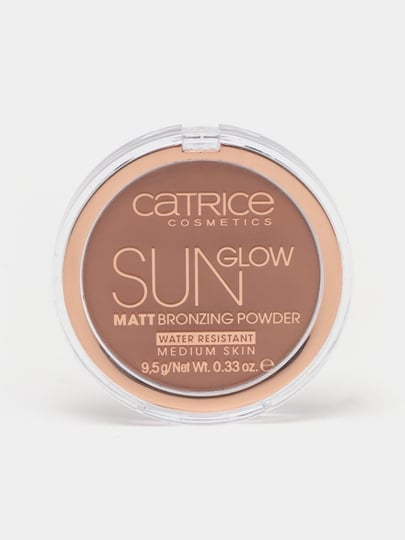 Пудра компактная Sun Glow Matt Bronzing Powder с эффектом загара матирующая, 030 Medium Bronze